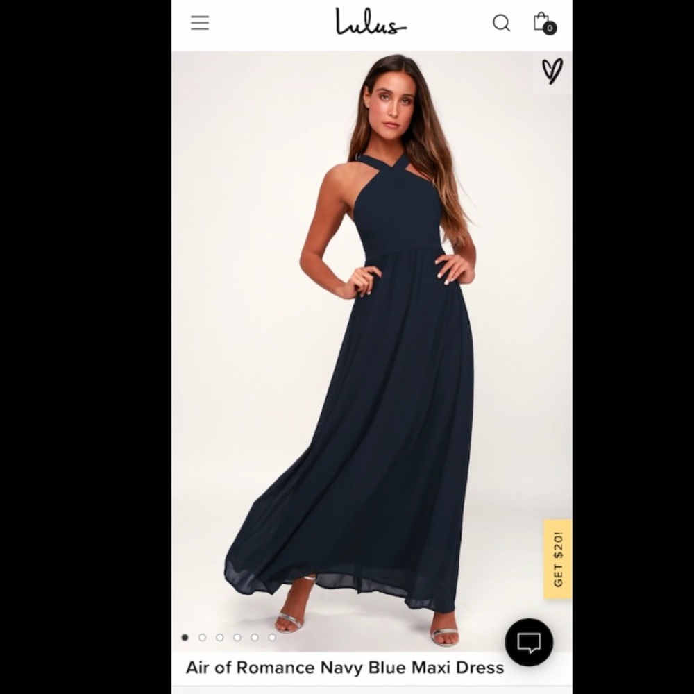 Navy Lulus maxi dress